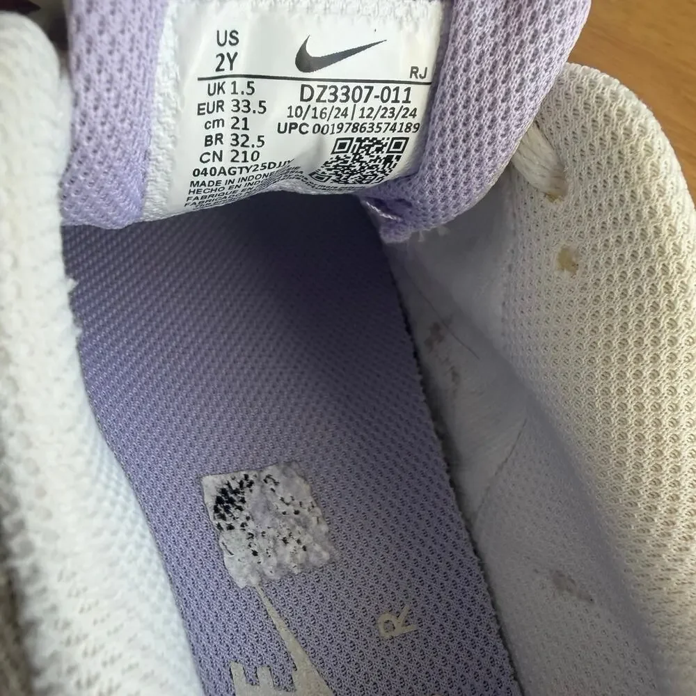 Nike Air Max 1 ‘White/Purple’ Kids Sneakers- SZ 2 Y